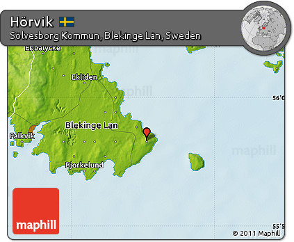 Physical Map of Hörvik