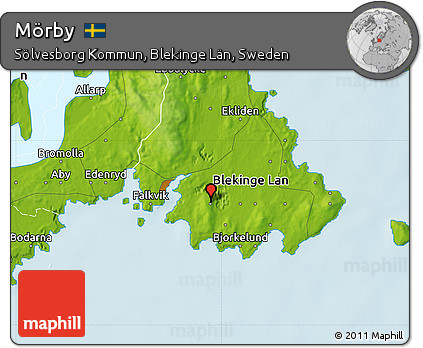 Physical Map of Mörby