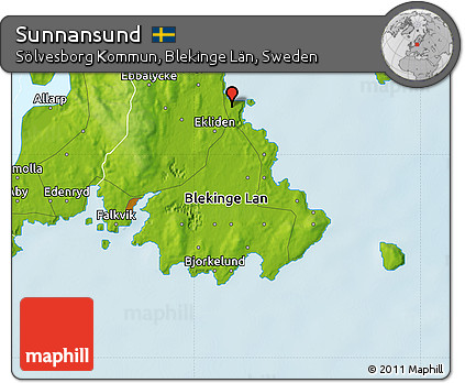 Physical Map of Sunnansund