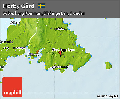 Physical Map of Hörby Gård