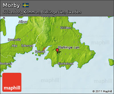 Physical Map of Mörby