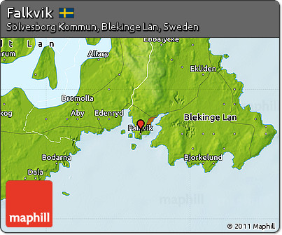 Physical Map of Falkvik