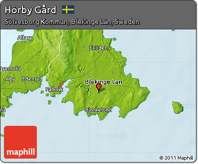 Physical Map of Hörby Gård