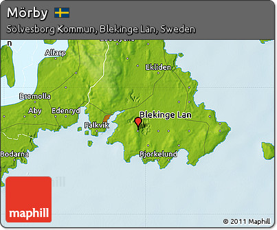 Physical Map of Mörby