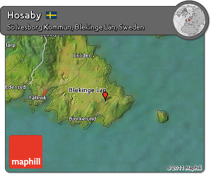 Satellite Map of Hosaby