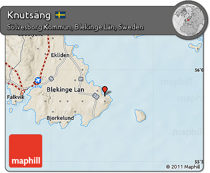 Shaded Relief Map of Knutsäng