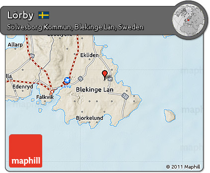 Shaded Relief Map of Lörby