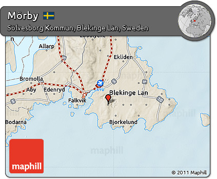 Shaded Relief Map of Mörby