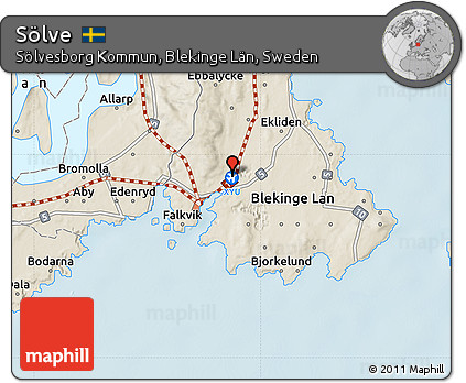 Shaded Relief Map of Sölve