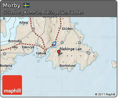 Shaded Relief Map of Mörby