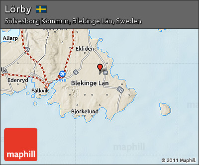 Shaded Relief Map of Lörby