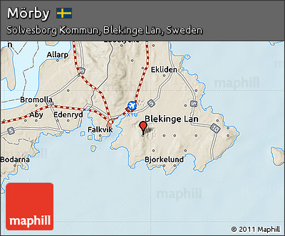 Shaded Relief Map of Mörby