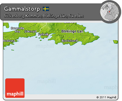 Physical Panoramic Map of Gammalstorp