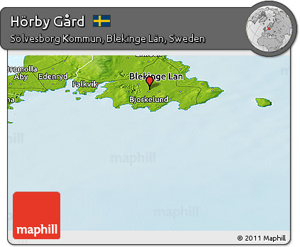 Physical Panoramic Map of Hörby Gård