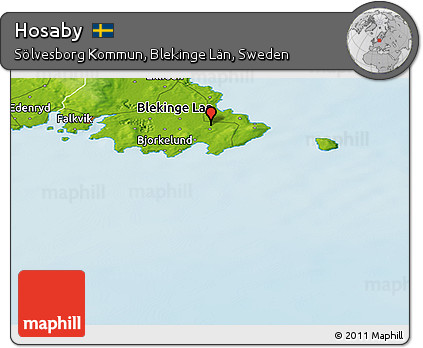 Physical Panoramic Map of Hosaby