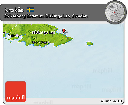Physical Panoramic Map of Krokås