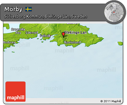 Physical Panoramic Map of Mörby