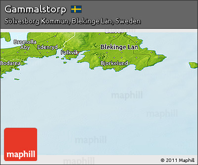 Physical Panoramic Map of Gammalstorp