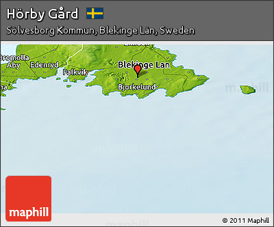 Physical Panoramic Map of Hörby Gård