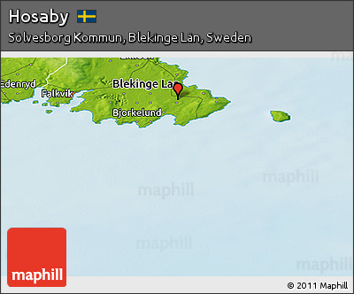 Physical Panoramic Map of Hosaby