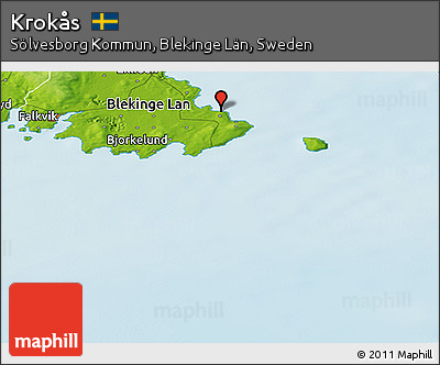 Physical Panoramic Map of Krokås