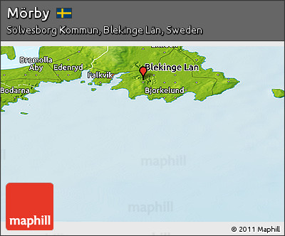 Physical Panoramic Map of Mörby