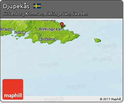Physical Panoramic Map of Djupekås