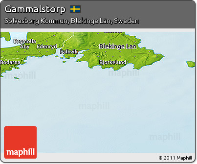 Physical Panoramic Map of Gammalstorp