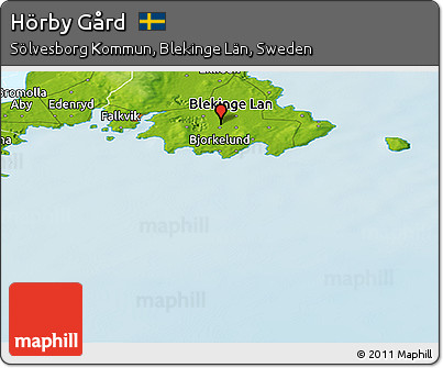 Physical Panoramic Map of Hörby Gård