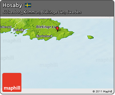 Physical Panoramic Map of Hosaby