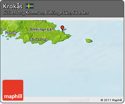 Physical Panoramic Map of Krokås