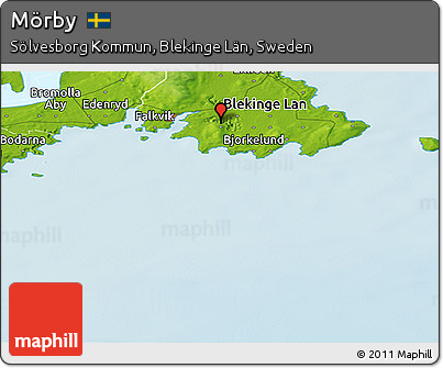 Physical Panoramic Map of Mörby