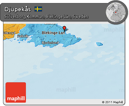 Political Panoramic Map of Djupekås