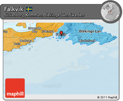 Political Panoramic Map of Falkvik