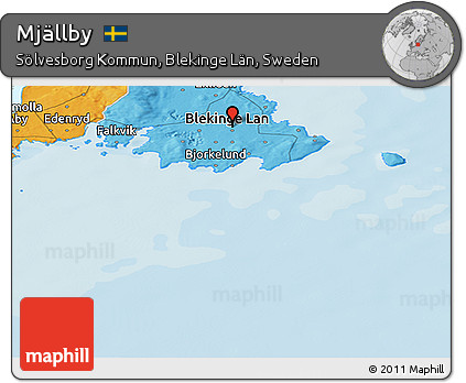 Political Panoramic Map of Mjällby