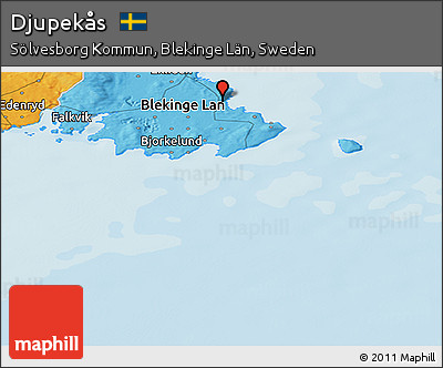 Political Panoramic Map of Djupekås