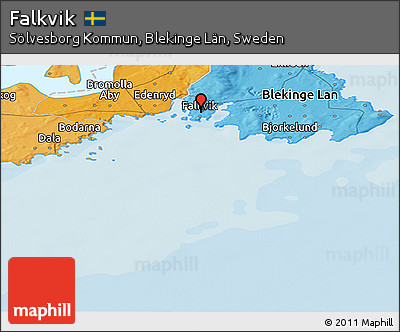 Political Panoramic Map of Falkvik