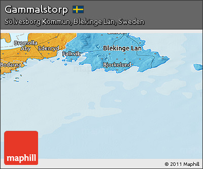 Political Panoramic Map of Gammalstorp