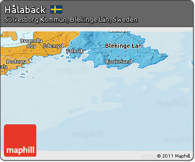 Political Panoramic Map of Hålabäck