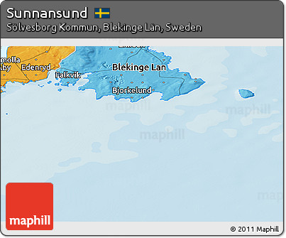 Political Panoramic Map of Sunnansund