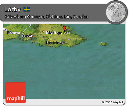 Satellite Panoramic Map of Lörby
