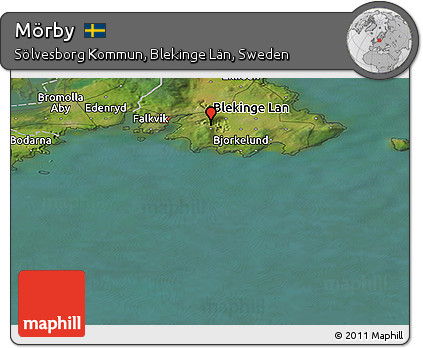 Satellite Panoramic Map of Mörby
