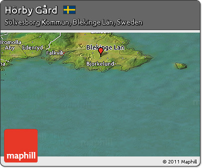 Satellite Panoramic Map of Hörby Gård