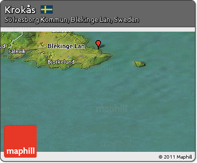 Satellite Panoramic Map of Krokås