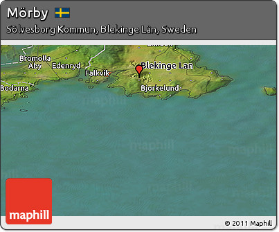 Satellite Panoramic Map of Mörby