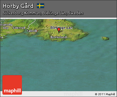 Satellite Panoramic Map of Hörby Gård