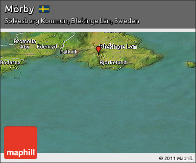 Satellite Panoramic Map of Mörby