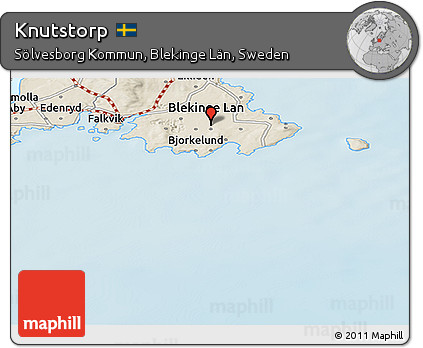 Shaded Relief Panoramic Map of Knutstorp