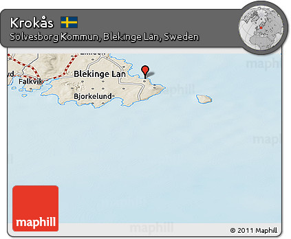 Shaded Relief Panoramic Map of Krokås