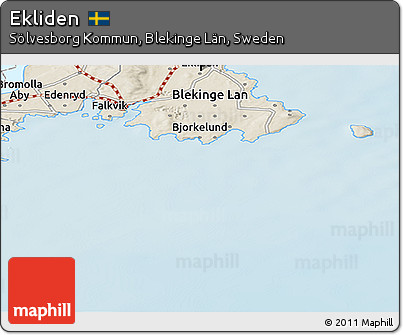 Shaded Relief Panoramic Map of Ekliden